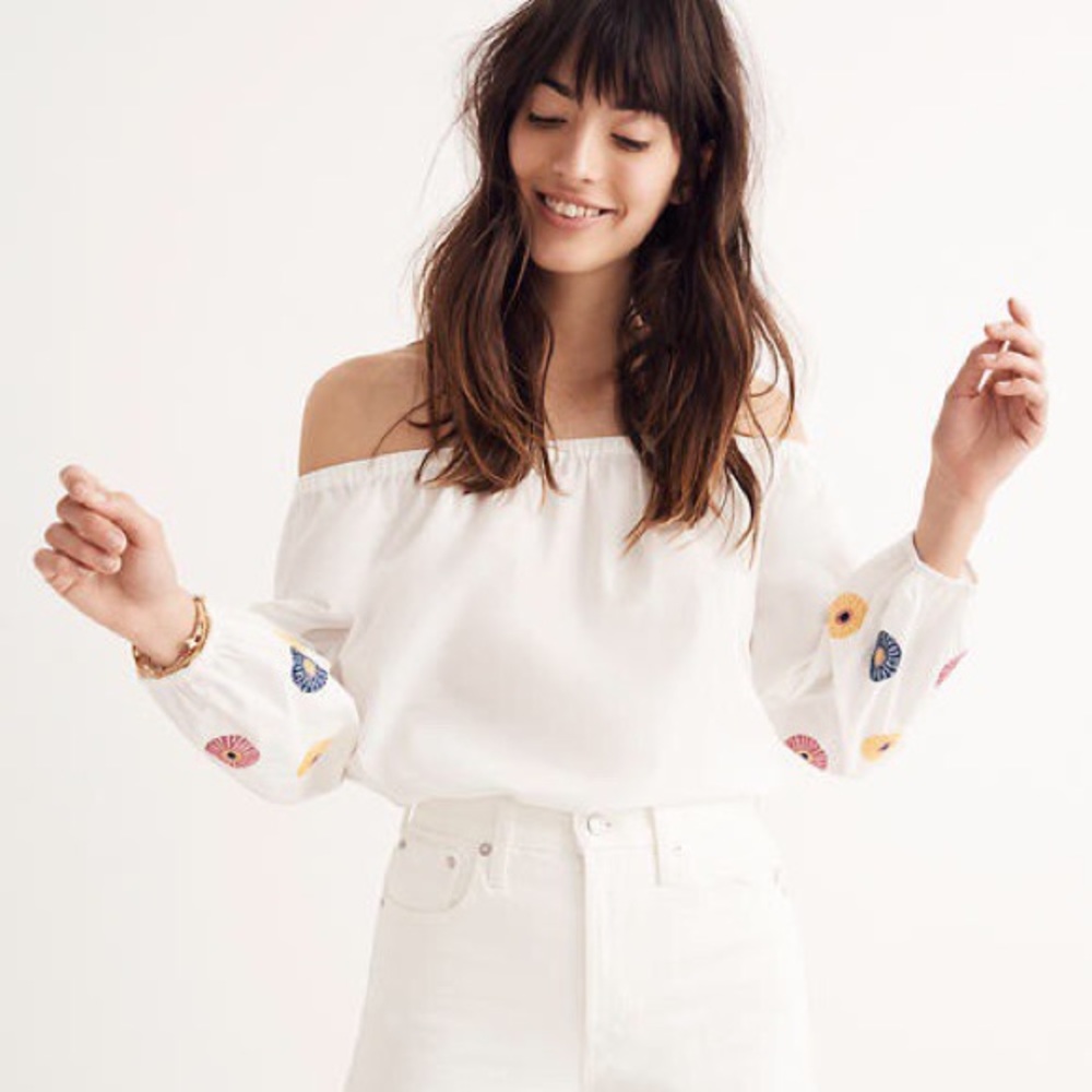 Madewell embroidered top